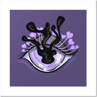 Purple Eye Creepy Cute Pastel Goth Posters and Art